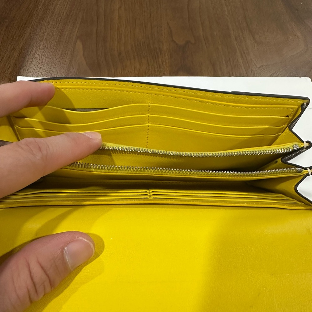 Celine Pebbled Leather Fold Wallet in Taupe Gray - Picture 11 of 12